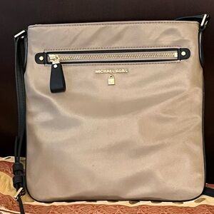 Michael Kors Beige and Black Messenger Bag